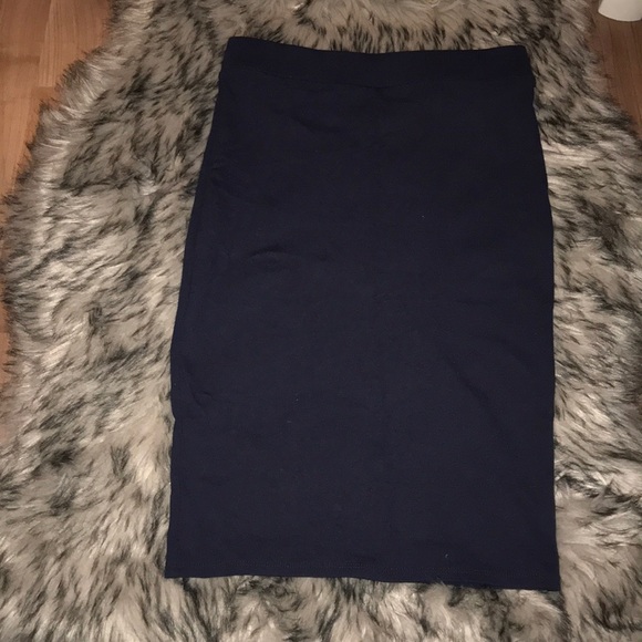 Foreign Exchange Dresses & Skirts - Navy blue pencil Maxi skirt